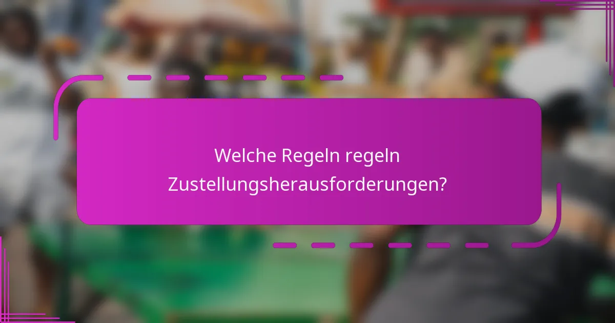 Welche Regeln regeln Zustellungsherausforderungen?